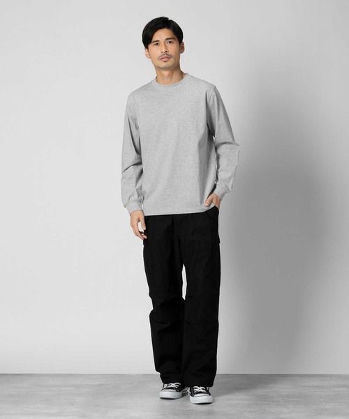 BACK NUMBER(バックナンバー)の「BACK NUMBER(バックナンバー)【S〜2XL展開】天竺クルー長袖Tシャツ(Tシャツ/カットソー・メンズ・ブラック/グレー/ホワイト・S/M/L/XL/XXL)」の6枚目の写真