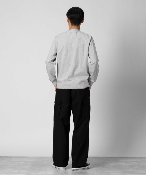 BACK NUMBER(バックナンバー)の「BACK NUMBER(バックナンバー)【S〜2XL展開】天竺クルー長袖Tシャツ(Tシャツ/カットソー・メンズ・ブラック/グレー/ホワイト・S/M/L/XL/XXL)」の7枚目の写真