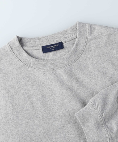 BACK NUMBER(バックナンバー)の「BACK NUMBER(バックナンバー)【S〜2XL展開】天竺クルー長袖Tシャツ(Tシャツ/カットソー・メンズ・ブラック/グレー/ホワイト・S/M/L/XL/XXL)」の14枚目の写真