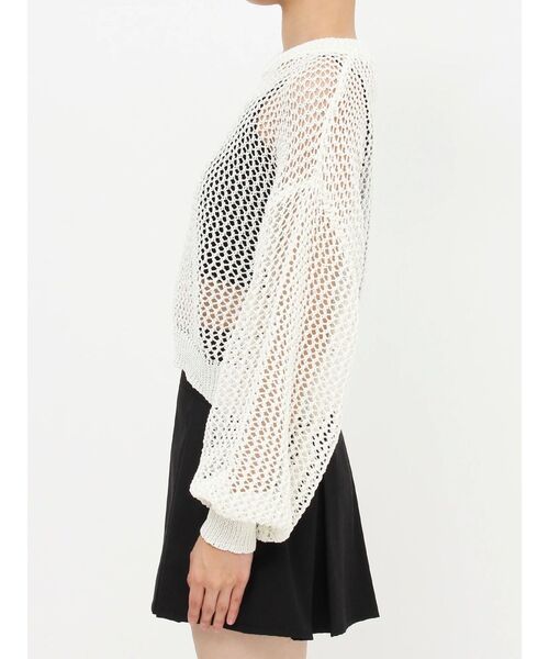 EMODA（エモダ）の「グリッターローゲージニット（ニット/セーター・レディース・ネイビー/オレンジ/ホワイト/ブラック・FREE）」の7枚目の写真