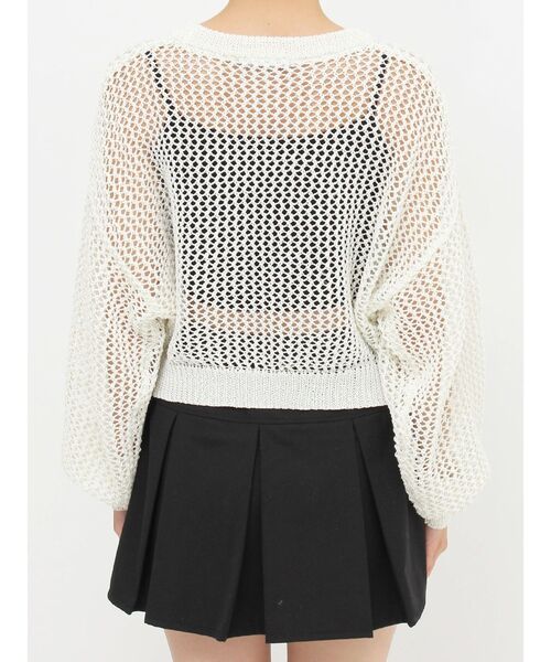 EMODA（エモダ）の「グリッターローゲージニット（ニット/セーター・レディース・ネイビー/オレンジ/ホワイト/ブラック・FREE）」の8枚目の写真