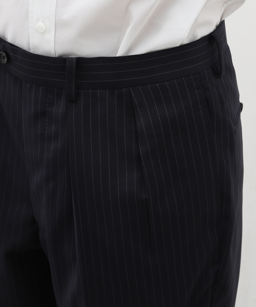 EDIFICE(エディフィス)の「【La.French 】2タックパンツ(CERRUTIストライプ)(スラックス・メンズ・ダークブルー・44/46/48)」の11枚目の写真