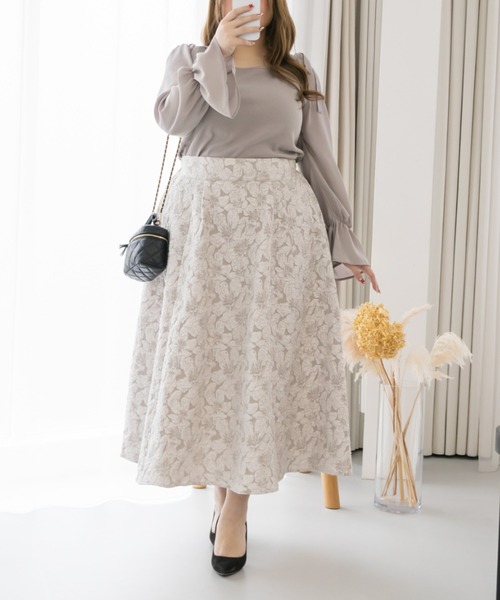CLETTE(クレット)の「肩リボンキャンディ袖プルオーバー(Tシャツ/カットソー・レディース・ラベンダー/ブラック・LL/3L/4L)」の22枚目の写真