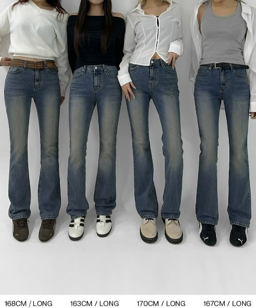 BLACKUP（ブラックアップ）の「[B-DENIM] VINTAGE SLIM BOOTS-CUT 020（デニムパンツ・レディース・ブルー・S-Short/S-Long/M-Short/M-Long/L-Short/L-Long）」の2枚目の写真