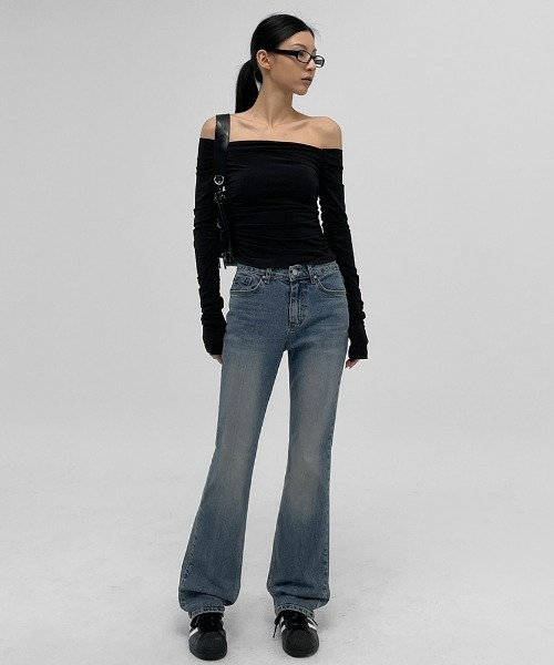 BLACKUP（ブラックアップ）の「[B-DENIM] VINTAGE SLIM BOOTS-CUT 020（デニムパンツ・レディース・ブルー・S-Short/S-Long/M-Short/M-Long/L-Short/L-Long）」の9枚目の写真