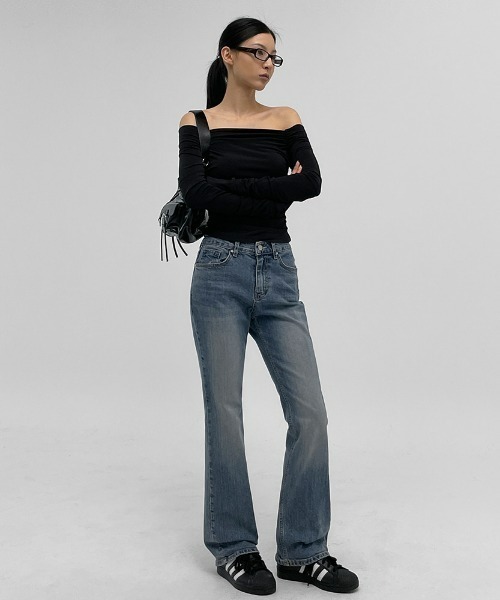 BLACKUP（ブラックアップ）の「[B-DENIM] VINTAGE SLIM BOOTS-CUT 020（デニムパンツ・レディース・ブルー・S-Short/S-Long/M-Short/M-Long/L-Short/L-Long）」の10枚目の写真