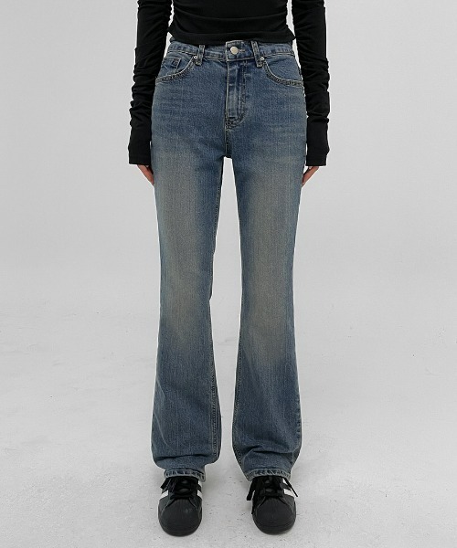 BLACKUP（ブラックアップ）の「[B-DENIM] VINTAGE SLIM BOOTS-CUT 020（デニムパンツ・レディース・ブルー・S-Short/S-Long/M-Short/M-Long/L-Short/L-Long）」の6枚目の写真