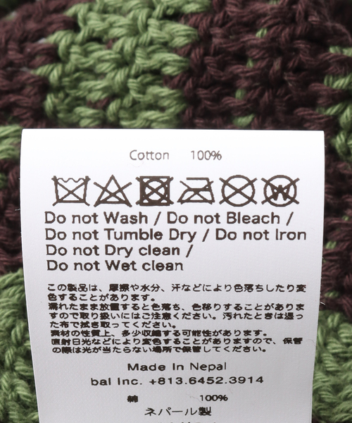 JOINT WORKS(ジョイントワークス)の「【BAL / バル】 HAND KNIT BUCKET HAT(ハット・メンズ・ブラック・FREE)」の10枚目の写真