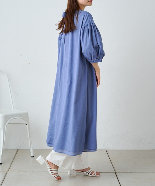 PUAL CE CIN（ピュアルセシン）の「インドボイル2WAYワンピース（ワンピース・レディース・ブラック/ブルー/オフホワイト・FREE）」の22枚目の写真