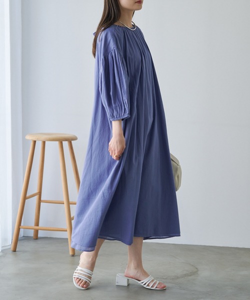 PUAL CE CIN（ピュアルセシン）の「インドボイル2WAYワンピース（ワンピース・レディース・ブラック/ブルー/オフホワイト・FREE）」の19枚目の写真