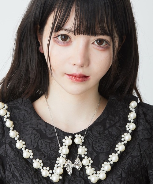 Ank Rouge(アンクルージュ)の「リボンネックレス(ネックレス・レディース・シルバー/ゴールド・FREE)」の3枚目の写真