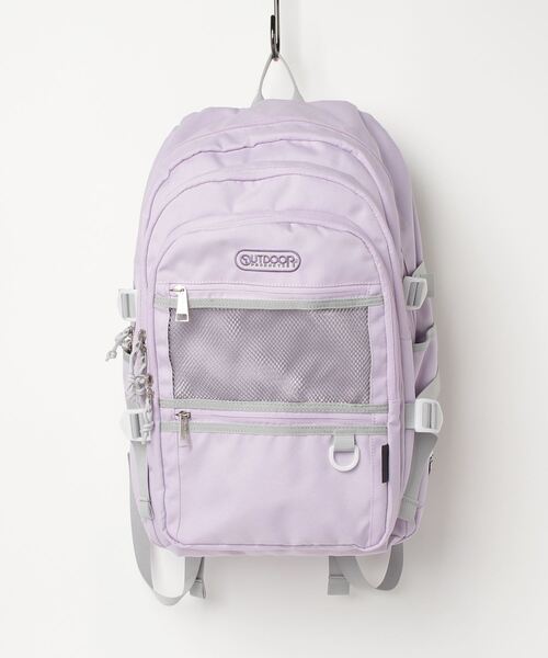 OUTDOOR PRODUCTS（アウトドアプロダクツ）の「撥水加工 バックパック 30L（バックパック/リュック・レディース・ラベンダー/ホワイト/レッド/ブラック・ﾌﾘ-）」の3枚目の写真