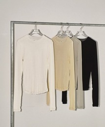トップス TODAYFUL Sheer Crew Neck Long Tshirts TODAYFUL（トゥデイフル）の「TODAYFUL Sheer Crewneck Long T