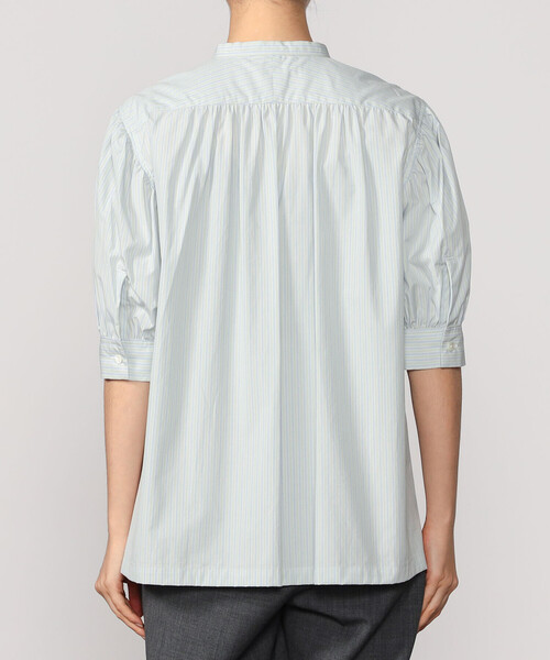 HAVERSACK（ハバーザック）の「HAVERSACK | 〈別注〉 半袖ギャザーシャツ WOMEN（シャツ/ブラウス・レディース・グリーン系その他/ブルー系その他・1）」の9枚目の写真