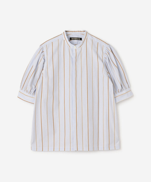 HAVERSACK（ハバーザック）の「HAVERSACK | 〈別注〉 半袖ギャザーシャツ WOMEN（シャツ/ブラウス・レディース・グリーン系その他/ブルー系その他・1）」の15枚目の写真