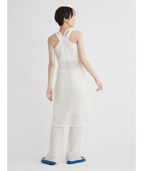 emmi(エミ)の「コイルヤーンメッシュニットパンツ(その他パンツ・レディース・ホワイト/ライム/ダークパープル・0/1)」の9枚目の写真