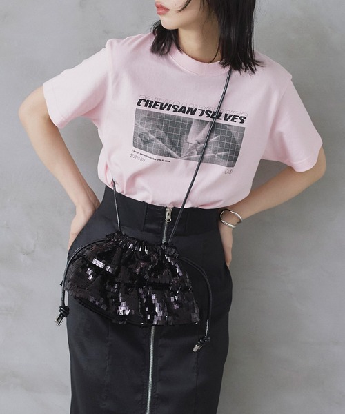 LIAN(リアン)の「【Casselini】フリルスパンコールショルダーバッグ(ショルダーバッグ・レディース・その他/ブラック・FREE)」の7枚目の写真