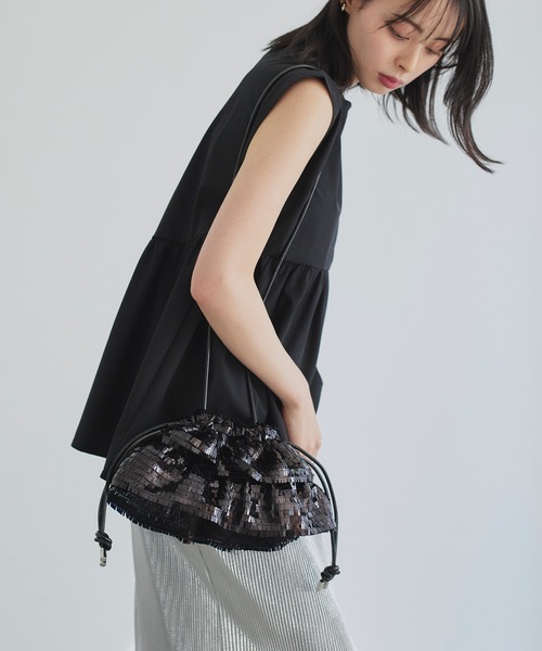 LIAN(リアン)の「【Casselini】フリルスパンコールショルダーバッグ(ショルダーバッグ・レディース・その他/ブラック・FREE)」の10枚目の写真