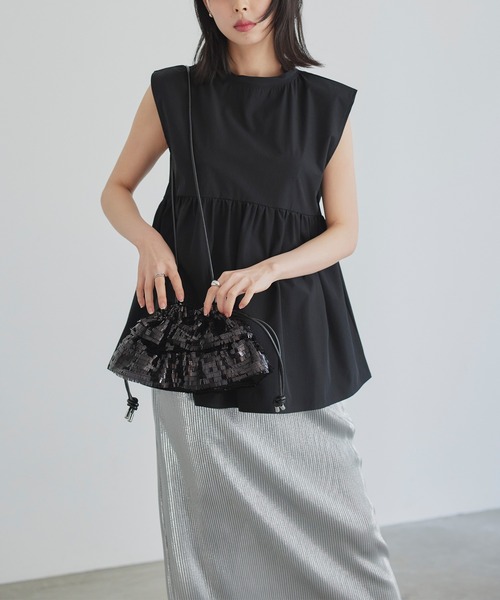 LIAN(リアン)の「【Casselini】フリルスパンコールショルダーバッグ(ショルダーバッグ・レディース・その他/ブラック・FREE)」の11枚目の写真