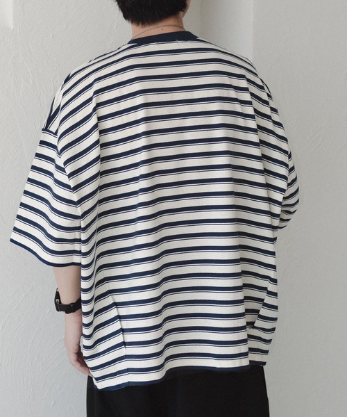 epnok(エプノック)の「タックオーバーTee(Tシャツ/カットソー・メンズ・オフホワイト/ブラック系2/チャコールグレー/ブラック/ネイビー・SMALL/MEDIUM/LARGE)」の21枚目の写真