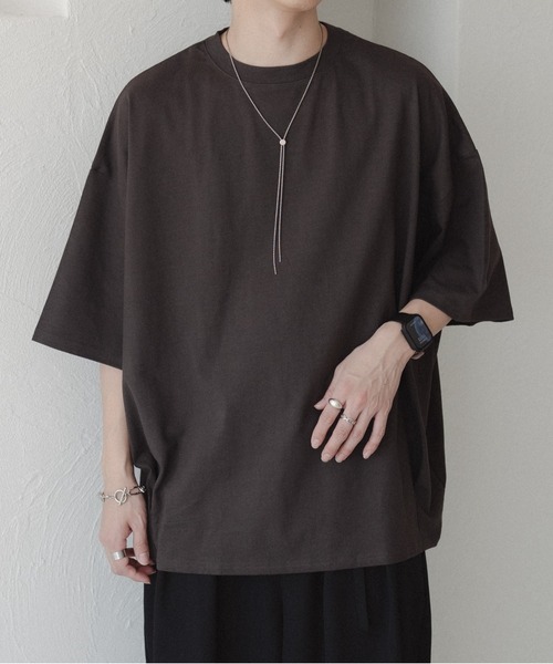 epnok(エプノック)の「タックオーバーTee(Tシャツ/カットソー・メンズ・オフホワイト/ブラック系2/チャコールグレー/ブラック/ネイビー・SMALL/MEDIUM/LARGE)」の11枚目の写真