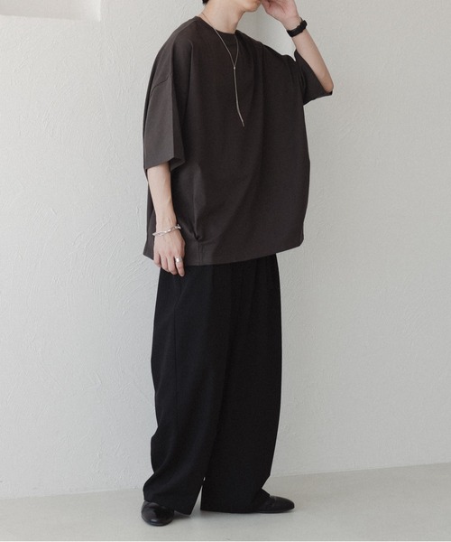 epnok(エプノック)の「タックオーバーTee(Tシャツ/カットソー・メンズ・オフホワイト/ブラック系2/チャコールグレー/ブラック/ネイビー・SMALL/MEDIUM/LARGE)」の16枚目の写真