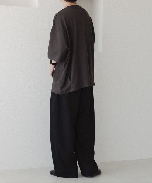 epnok(エプノック)の「タックオーバーTee(Tシャツ/カットソー・メンズ・オフホワイト/ブラック系2/チャコールグレー/ブラック/ネイビー・SMALL/MEDIUM/LARGE)」の17枚目の写真