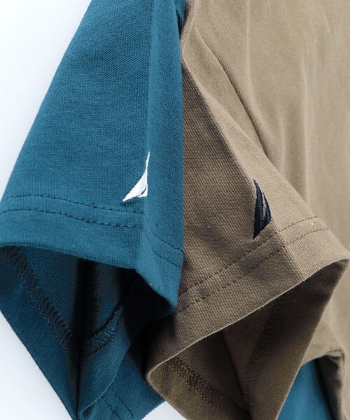 NAUTICA(ノーティカ)の「【NAUTICA/ノーティカ】シャツレイヤード風半袖Tシャツ(Tシャツ/カットソー・キッズ・ブルー/ブラウン・XS/S/M/L/XL)」の7枚目の写真