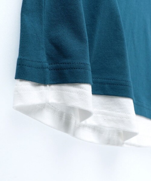 NAUTICA(ノーティカ)の「【NAUTICA/ノーティカ】シャツレイヤード風半袖Tシャツ(Tシャツ/カットソー・キッズ・ブルー/ブラウン・XS/S/M/L/XL)」の6枚目の写真