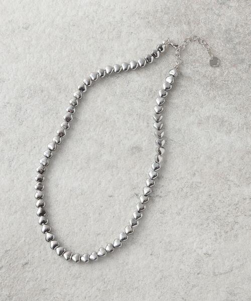 OPAQUE.CLIP（オペークドットクリップ）の「◆ハートショートネックレス（ネックレス・レディース・シルバー/ブラック・00）」の2枚目の写真