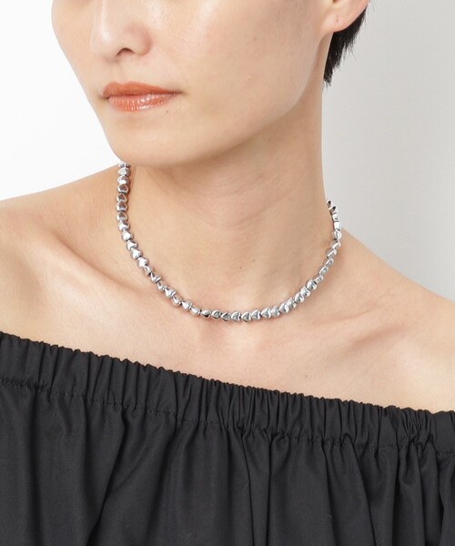 OPAQUE.CLIP（オペークドットクリップ）の「◆ハートショートネックレス（ネックレス・レディース・シルバー/ブラック・00）」の6枚目の写真