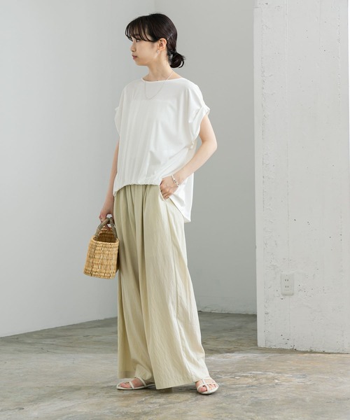 URBAN RESEARCH(アーバンリサーチ)の「フレンチスリーブとろみカットソー(Tシャツ/カットソー・レディース・ブルー系その他/ブラック/オフホワイト・FREE)」の10枚目の写真