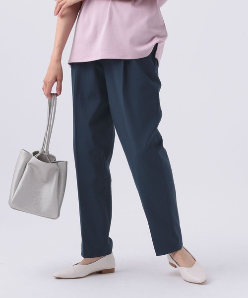 Elura（エルーラ）の「リネン混テーパードパンツ/111832（その他パンツ・レディース・ブラック/ライトグレー/ネイビー・LARGE/SMALL/MEDIUM）」の3枚目の写真