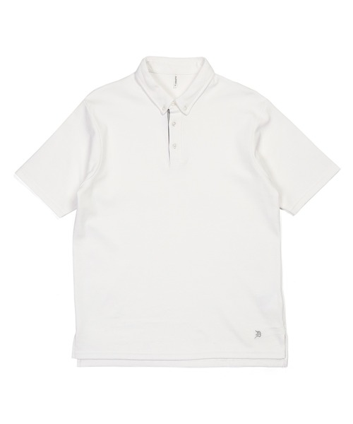 The DUFFER of ST.GEORGE(ザダファーオブセントジョージ)の「COOLFIBER PLATING SMART POLO:速乾・防シワ COOLFIBER 台衿付 ボタンダウン ビジカジ 綺麗目ポロシャツ(ポロシャツ・メンズ・ブラック/ホワイト/ネイビー・SMALL/MEDIUM/LARGE/X-LARGE)」の12枚目の写真