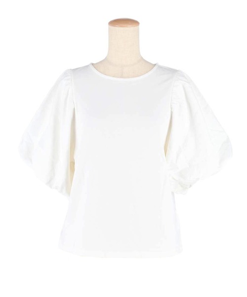 coca（coca）（コカ）の「ボリューム袖コットンカットソー（Tシャツ/カットソー・レディース・その他/ホワイト/チャコール・M/L）」の21枚目の写真