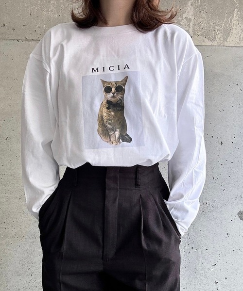 cuorequal（クオレコール）の「CATプリントＴシャツ（Tシャツ/カットソー・レディース・ホワイト・MEDIUM/LARGE）」の6枚目の写真