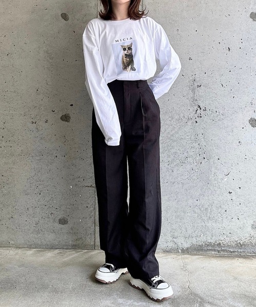 cuorequal（クオレコール）の「CATプリントＴシャツ（Tシャツ/カットソー・レディース・ホワイト・MEDIUM/LARGE）」の10枚目の写真