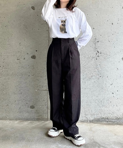 cuorequal（クオレコール）の「CATプリントＴシャツ（Tシャツ/カットソー・レディース・ホワイト・MEDIUM/LARGE）」の11枚目の写真