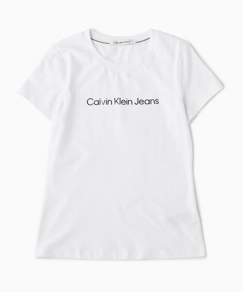 Calvin Klein(カルバン・クライン)の「シュランクン インスティテューショナル Tシャツ(Tシャツ/カットソー・レディース・ブラック/ホワイト・S/XS/L/M)」の9枚目の写真