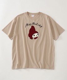 【SANRIO/サンリオ】アートワークデザイン さがら刺繍 オーバーサイズ 半袖クルーネックTシャツ