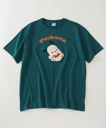 【SANRIO/サンリオ】アートワークデザイン さがら刺繍 オーバーサイズ 半袖クルーネックTシャツ