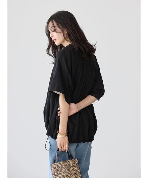 AMERICAN HOLIC（アメリカンホリック）の「ドロスト開襟ニュアンスジャケット（テーラードジャケット・レディース・ブラック/ライトベージュ・M/L）」の21枚目の写真