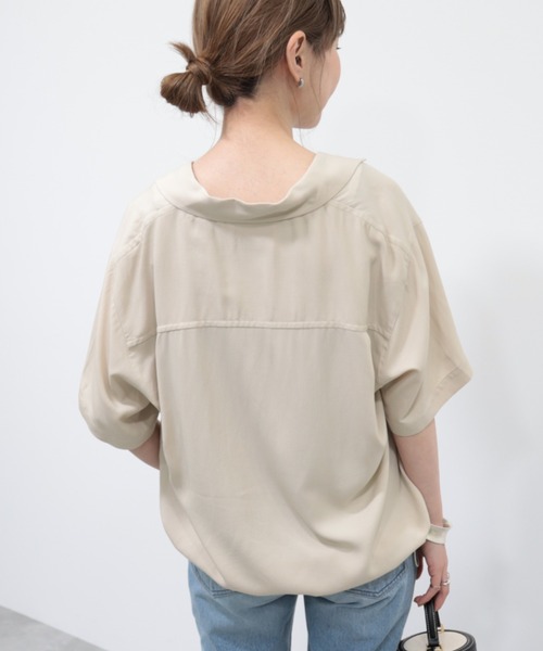 AMERICAN HOLIC（アメリカンホリック）の「ドロスト開襟ニュアンスジャケット（テーラードジャケット・レディース・ブラック/ライトベージュ・M/L）」の15枚目の写真