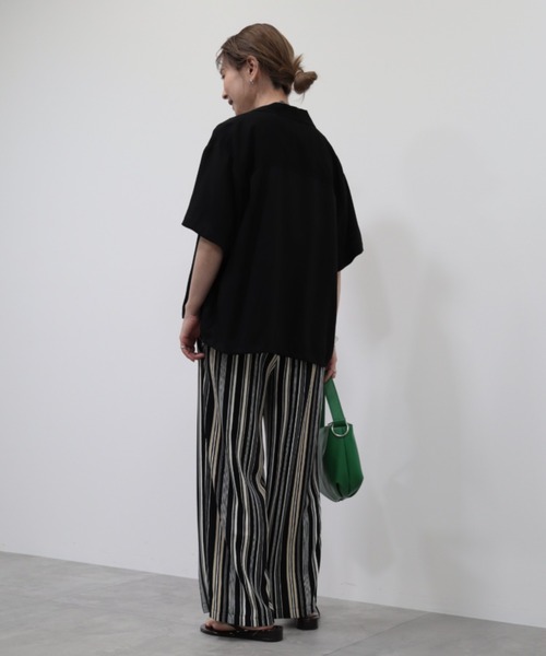 AMERICAN HOLIC（アメリカンホリック）の「ドロスト開襟ニュアンスジャケット（テーラードジャケット・レディース・ブラック/ライトベージュ・M/L）」の10枚目の写真