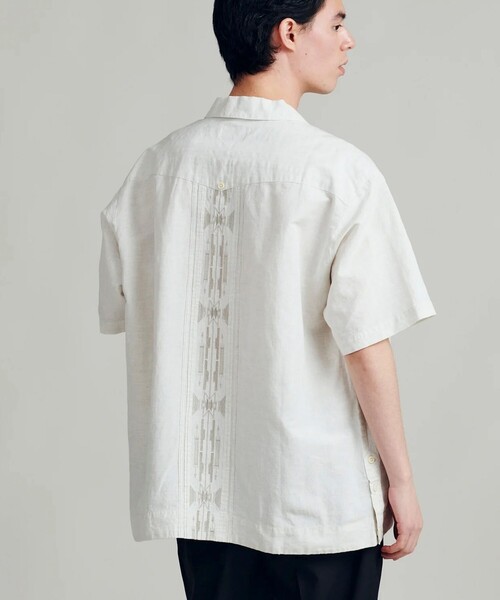 PENDLETON キューバシャツ オープンカラーシャツ 白 綿 麻 リネン PENDLETON キューバシャツ オープンカラーシャツ 白 綿 麻 リネン