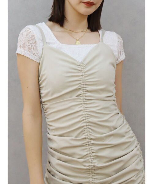 EVRIS（エヴリス）の「ドロストミニワンピース（ワンピース・レディース・アイボリー/ブラック・SMALL/MEDIUM）」の8枚目の写真