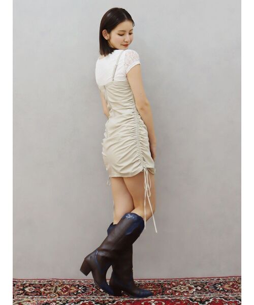 EVRIS（エヴリス）の「ドロストミニワンピース（ワンピース・レディース・アイボリー/ブラック・SMALL/MEDIUM）」の13枚目の写真