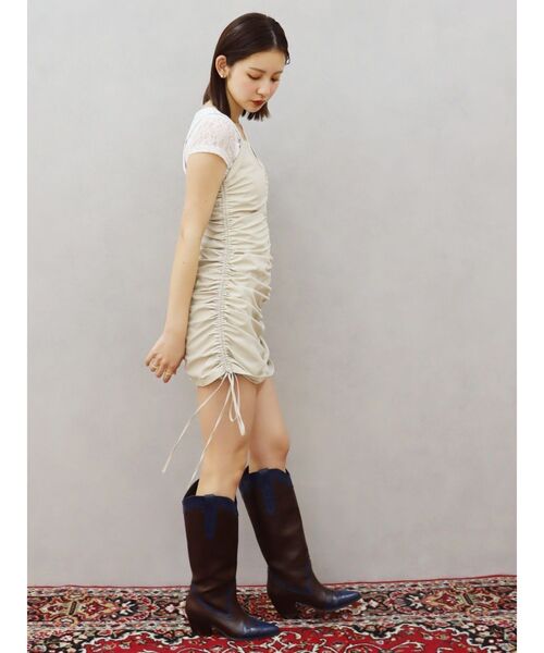 EVRIS（エヴリス）の「ドロストミニワンピース（ワンピース・レディース・アイボリー/ブラック・SMALL/MEDIUM）」の14枚目の写真