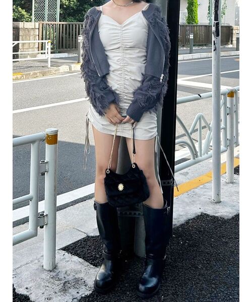 EVRIS（エヴリス）の「ドロストミニワンピース（ワンピース・レディース・アイボリー/ブラック・SMALL/MEDIUM）」の19枚目の写真