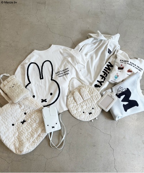 Miffy（ ミッフィー）の「miffyキルティングトートバッグ　1041180220（トートバッグ・レディース・オフホワイト/ブラック・FREE）」の5枚目の写真